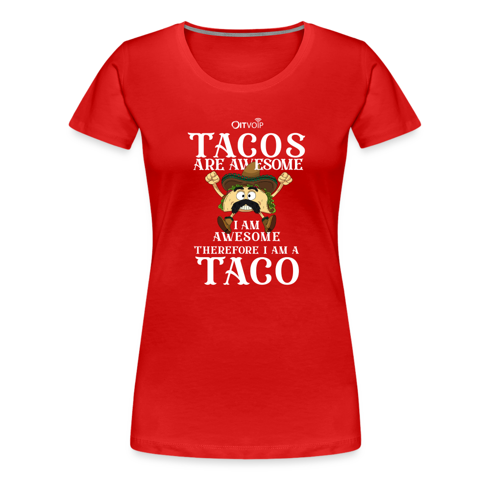 Tacos are Awesome Women's Tee - red