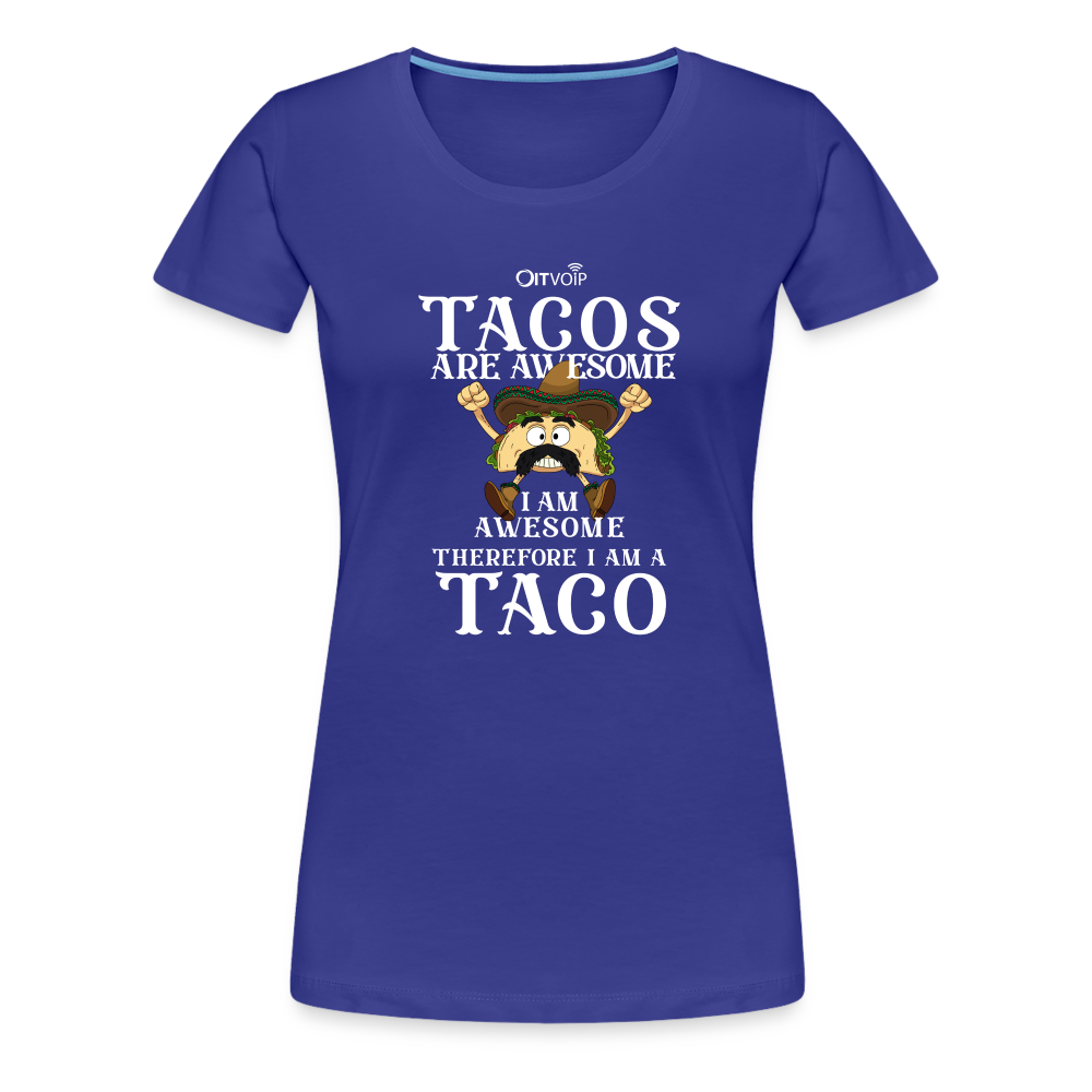 Tacos are Awesome Women's Tee - royal blue