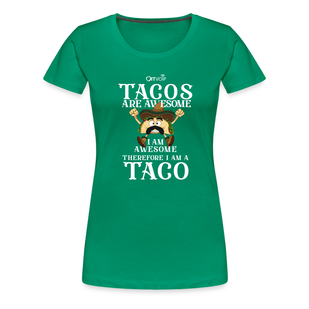 Tacos are Awesome Women's Tee - kelly green