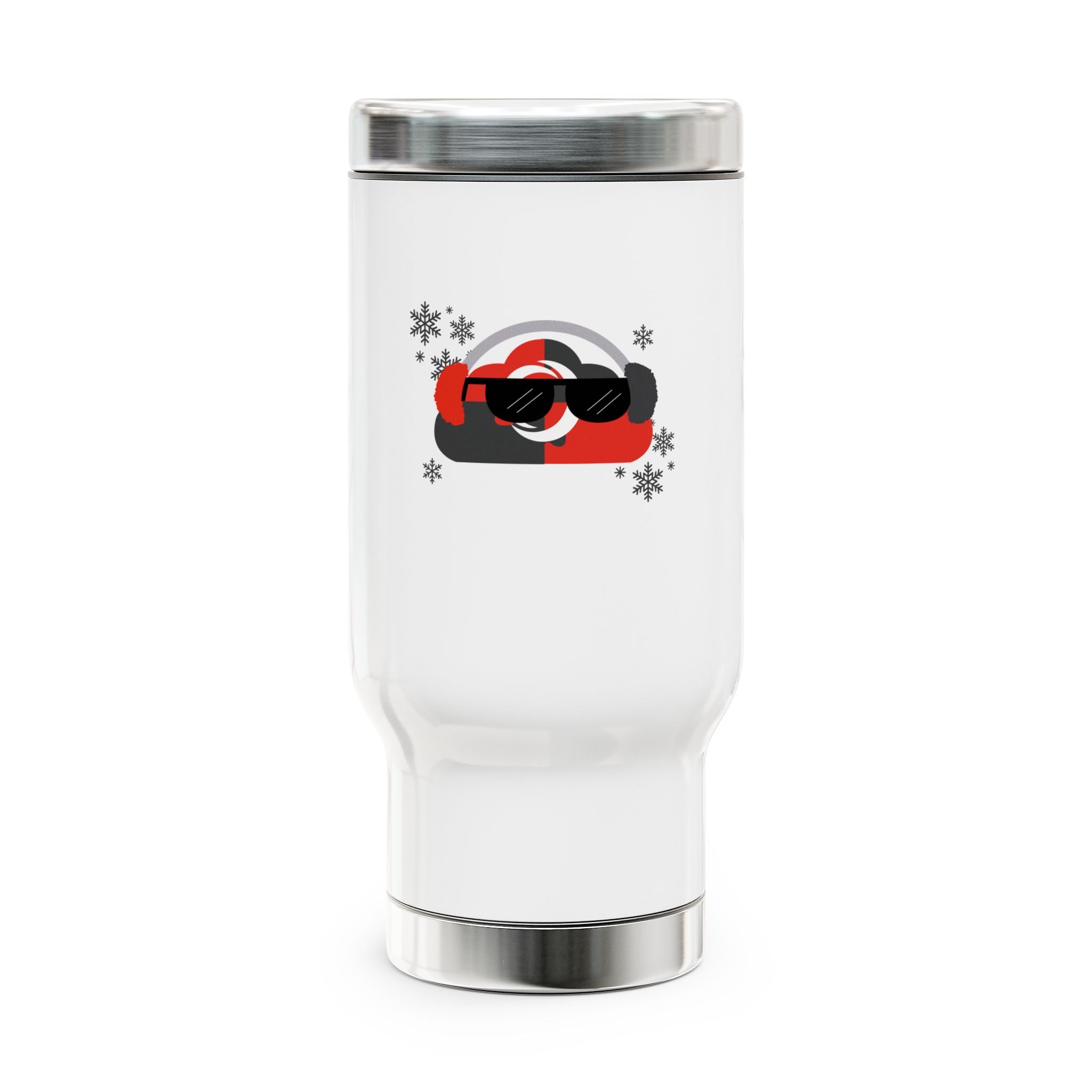 Cloudie Retro Camera Winter Travel Mug — 14oz Stainless Steel