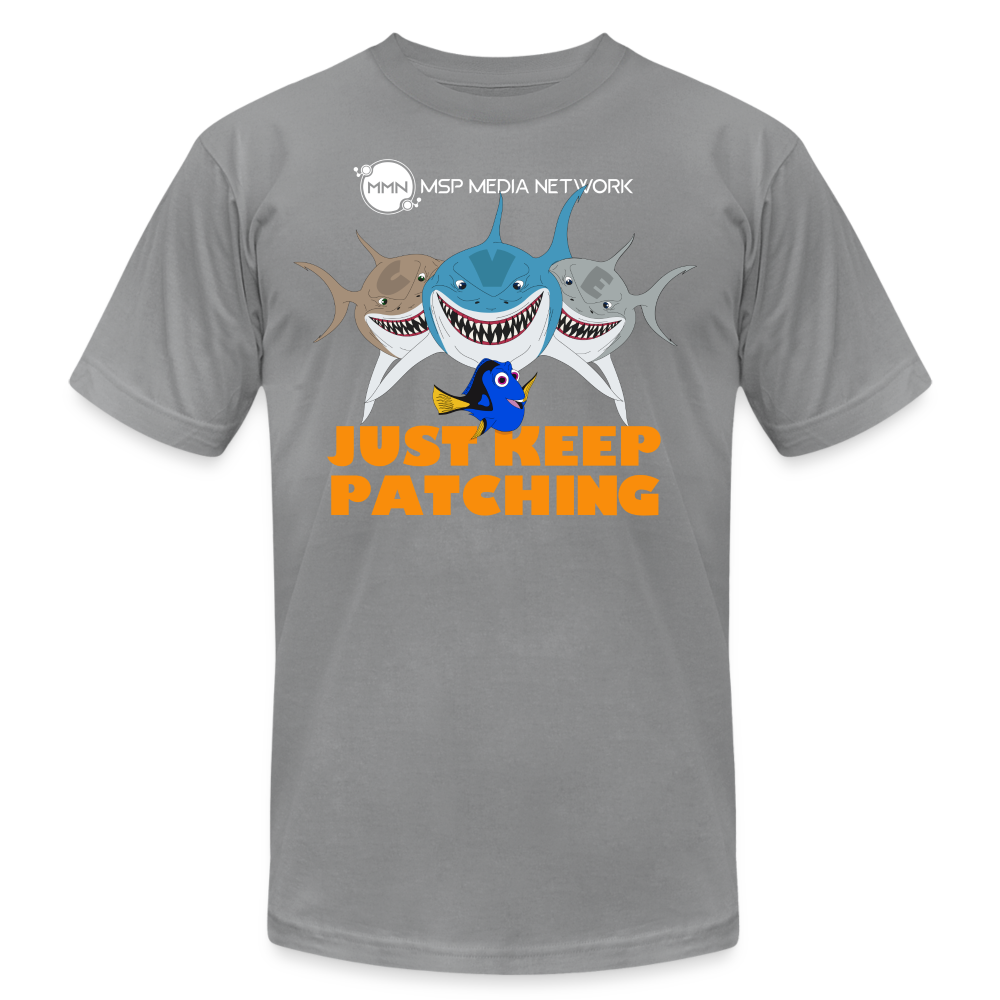 Unisex Just Keep Patching Tee - slate