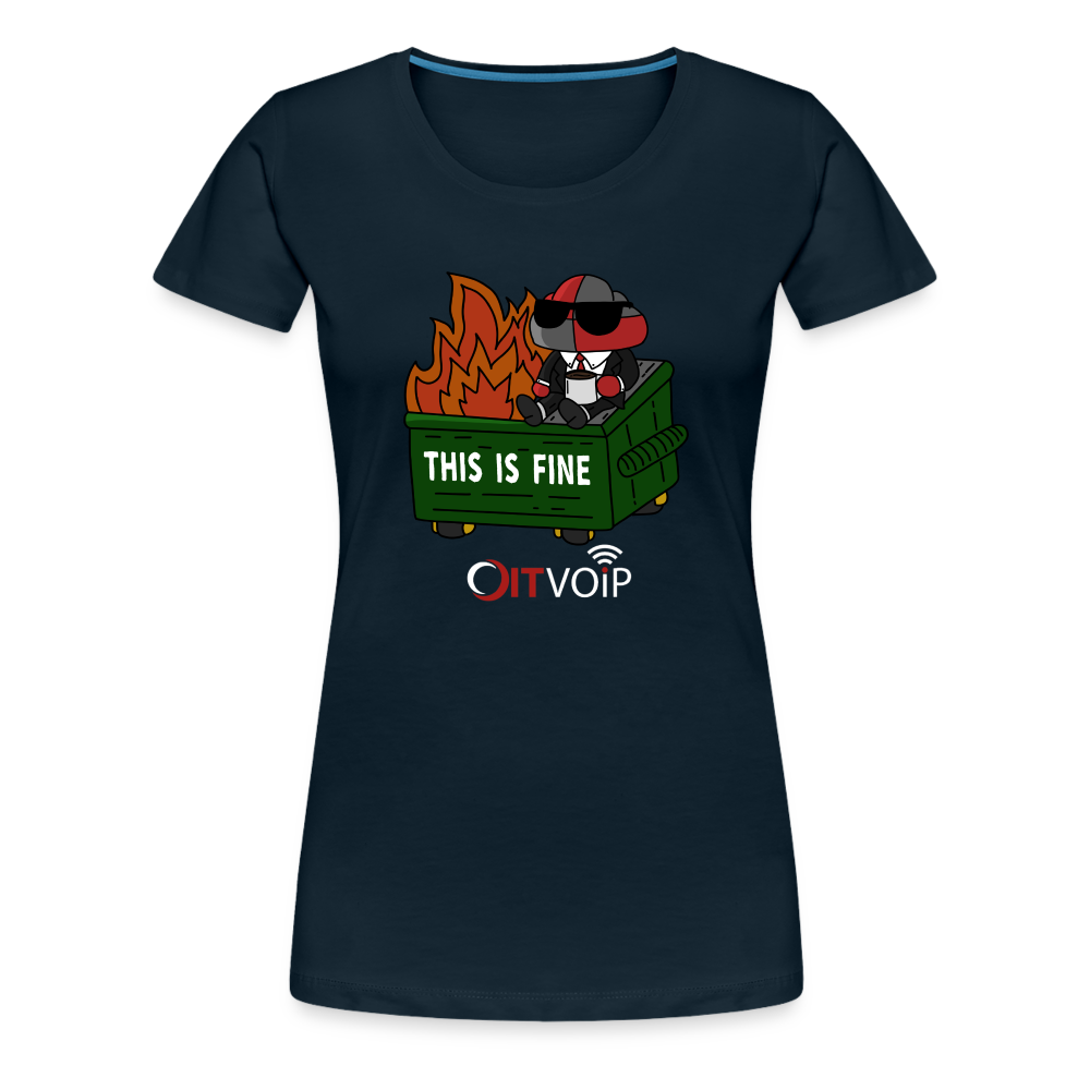 Dumpster Fire - Women's Tee - deep navy