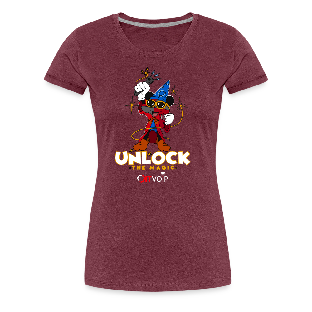 Unlock The Magic Tee - Women's - heather burgundy